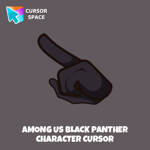 Among Us Black Panther Character cursor